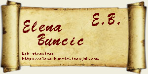 Elena Bunčić vizit kartica